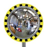 Miroir de sécurité intérieur noir et jaune 180° Maley - Kaptorama