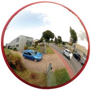 Miroir de surveillance extérieur cadre rouge - Avec rotule - Dan Mirror