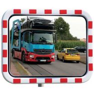 Miroir routier polycarbonate cadre noir/blanc - Dan Mirror