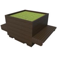 Module jardinière centrale plastique recyclé - Espace Urbain