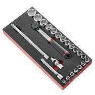 Module mousse douilles 1/2'' 6 pans métriques - MODM.S161-36