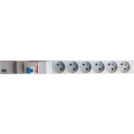 Multiprise 19'' 6 prises avec disjoncteur différentiel