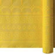 Nappe damassée papier jaune en rouleau de 25 mètres
