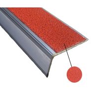 Nez de marche à visser alu/PVC extérieur 3 m x 39 x 23 mm rouge