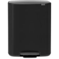Noir Bo Poubelle à pédale 2 x 30 L, Brabantia