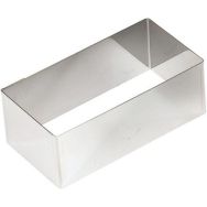 Nonnette rectangle vichy en inox - Lot de 4 - 8,1x4,1x3 cm