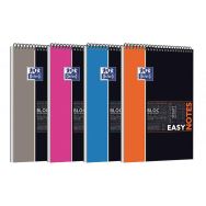 OXFORD Bloc-notes Etudiants Easynotes A4+ Petits Carreaux 5mm 160 Pages Reliure Intégrale Couverture Polypro Coloris Assortis