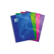 OXFORD Cahier Lagoon A4 Grands Carreaux Seyès 100 Pages Reliure Intégrale Couverture Polypro Coloris Assortis