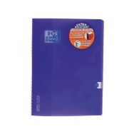 OXFORD Cahier OpenFlex A4 Grands Carreaux Seyès 100 Pages Reliure Intégrale Couverture Polypro Coloris Assortis