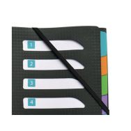 OXFORD Trieur Standard Memphis A4 8 Positions Couverture Polypro Noir