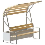 Ombrière Forézien robinier/acier - Tolerie Forezienne