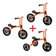 PACK ECO Kimouv : tricycle + draisienne + vélo