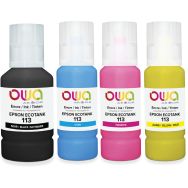 Pack4 bouteilles d'encre compatibles Epson 113 - 4 couleurs