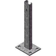 Pack 1 support extrémité plat - 1 écarteur - 2 boulons