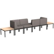 Pack 4 places Lotua+2 tables basses enduit PVC Ginkgo _ - Sokoa
