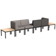 Pack 4 places Lotua+2 tables basses tissu 100% polyeste _ - Sokoa