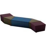 Pack 5 poufs Maldiv ambiance PVC - Sokoa