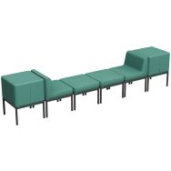 Pack 6 sièges Lotua enduit PVC Ginkgo _ - Sokoa