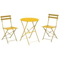 Pack Cuba : 1 table Ø 60 cm + 2 chaises - Proloisirs
