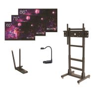 Pack VISIO Wifi mobile ajustable ENI 86'' série 3G3 + visualiseur - Optoma