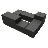 Pack assise modulable Cube 6 modules plastique recyclé - Espace Urbain