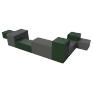 Pack assise modulable Cube 8 modules plastique recyclé - Espace Urbain