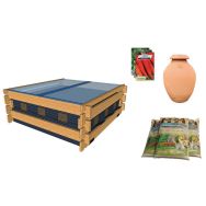 Pack complet : potager au sol-terreau-Ollas-graines-Carre Serre