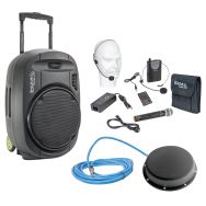 Système sonoriration portable 12'' Haut parleur subaquatique+2 micros VHF - Ibiza