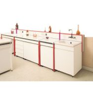 Paillasse de laboratoire modulaire - Verre émaillé - Sans dosseret - KITlab