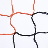 Paire de filets de buts foot à 11 - Européen noir/orange PPM 4mm maille 120mm