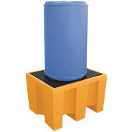 Palette de rétention - Capacité 225 L Caillebotis plastique