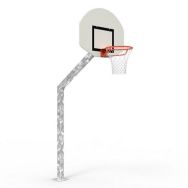 Panier basket fixation sol hauteur fixe déport 1,2m Metaluplast