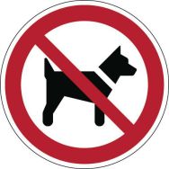 Panneau:Interdit aux chiens 400 mm