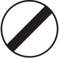 Panneau  - B31 - Fin de toutes interdictions précédemment signalées