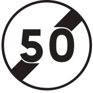 Panneau - B33 - Fin de limitation de la vitesse préciser