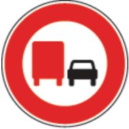 Panneau - B3a - Poids lourds interdits de dépasser tout véhicule