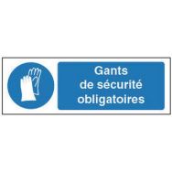 Panneau - Port de gants de protection 20 cm aluminium