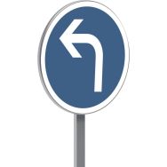Panneau B21c2 direction obligatoire intersection gauche - Taliaplast