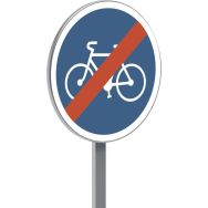 Panneau B40 fin piste ou banobligatoire pour cycle - Taliaplast