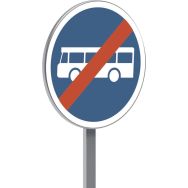 Panneau B45a fin voie réservée aux transports en commun - Taliaplast