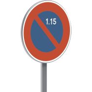 Panneau B6a2 stationnement interdit du 1 au 15 du mois - Taliaplast