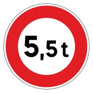 Panneau BK12 Interdit véhicule PTAC - 3,5 T