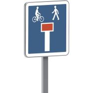 Panneau C13d impasse uniquement piétons et cyclistes - Taliaplast