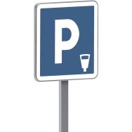 Panneau C1c lieu aménagé pour le stationnement payant - Taliaplast