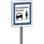Panneau CE50n stationnement sur trottoir sous conditions - Taliaplast