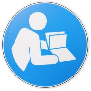 Panneau Consulter le manuel d'instructions PVC 10 cm