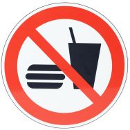 Panneau Défense de manger ou de boire Aluminium