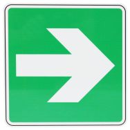 Panneau Flèche vers la droite 90° - PVC - Manutan Expert