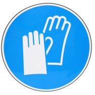 Panneau Gants de protection obligatoires - Adhésif - 200 mm
