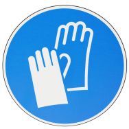 Panneau Gants de protection obligatoires - PVC - Manutan Expert